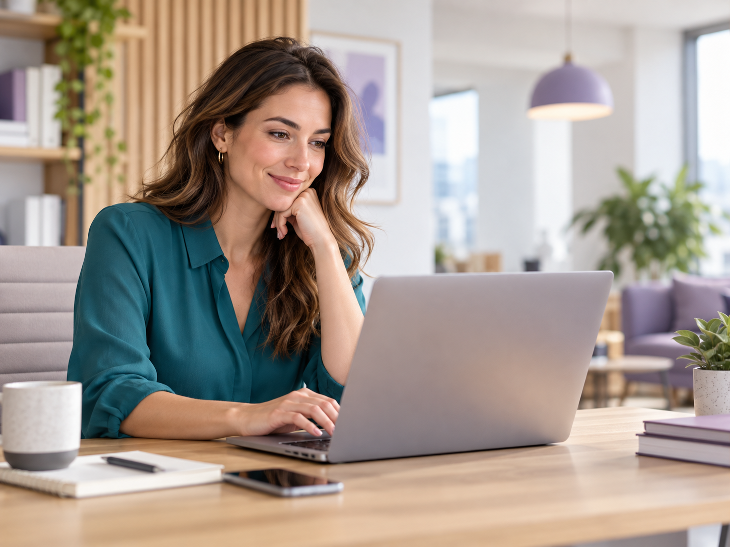 Marketing professional creating an email campaign